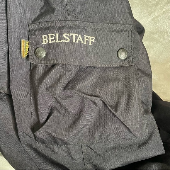 Belstaff Men’s Black Cordura Nylon Waterproof Biker Cargo Pants Zip Boot Hem XL - Picture 8 of 15